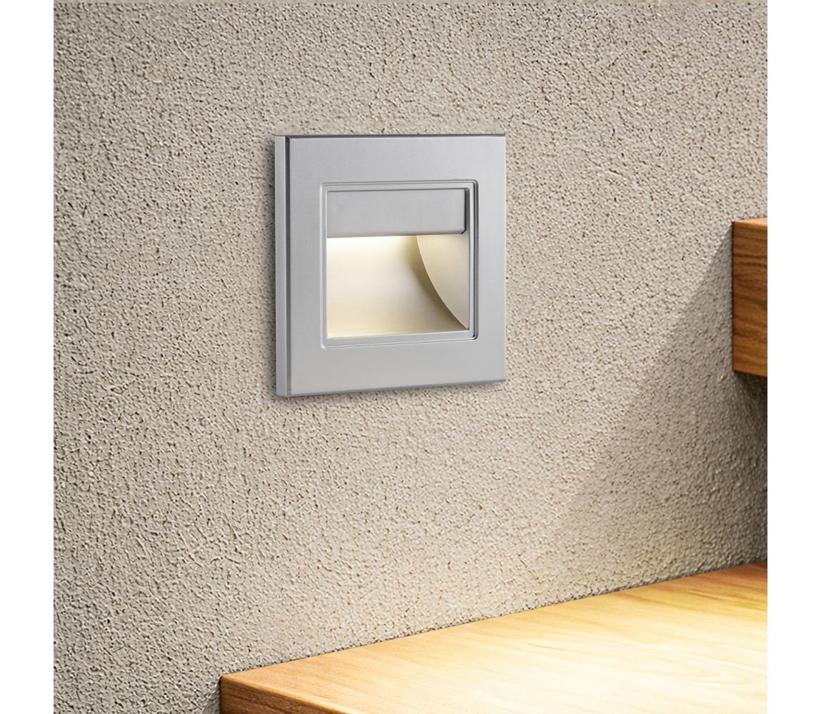 Brilagi - LED schodiskové svietidlo STEP LIGHT LED/1,5W/230V IP44 strieborné BRI836