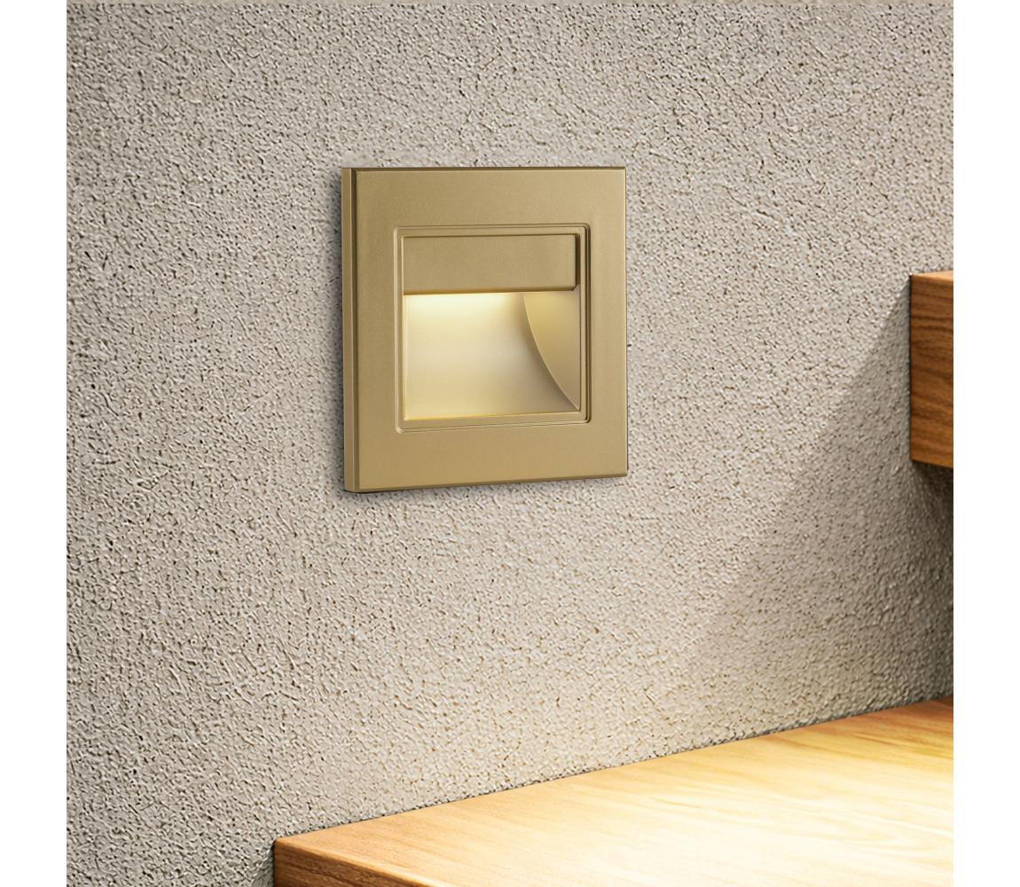 Brilagi - LED Schodiskové svietidlo STEP LIGHT LED/1,5W/230V IP44 zlaté BRI839