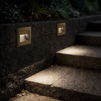 Brilagi - LED Schodiskové svietidlo STEP LIGHT LED/1,5W/230V IP44 zlaté