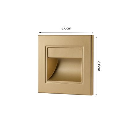 Brilagi - LED Schodiskové svietidlo STEP LIGHT LED/1,5W/230V IP44 zlaté