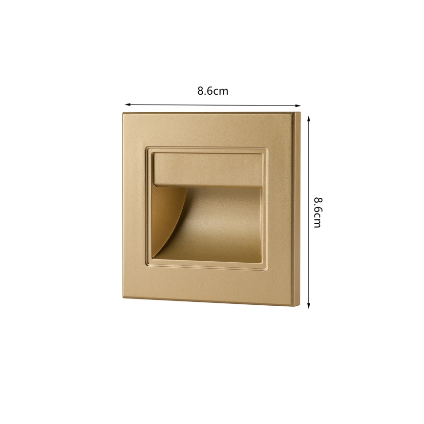 Brilagi - LED Schodiskové svietidlo STEP LIGHT LED/1,5W/230V IP44 zlaté