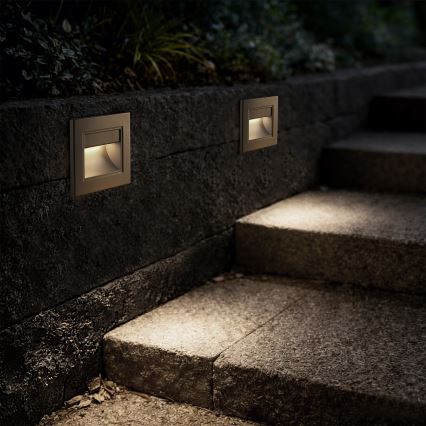 Brilagi - LED schodiskové svietidlo STEP LIGHT LED/1,5W/230V IP44 zlaté