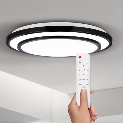 Brilagi - LED Smievateľné stropné svietidlo LUCIANO LED/48W/230V 3000-6500K ø 39 cm čierna + diaľkové ovládanie
