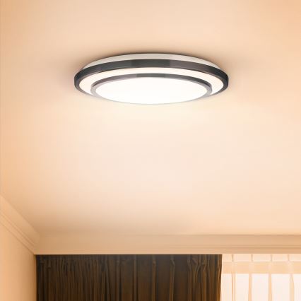 Brilagi - LED Smievateľné stropné svietidlo LUCIANO LED/48W/230V 3000-6500K ø 39 cm čierna + diaľkové ovládanie