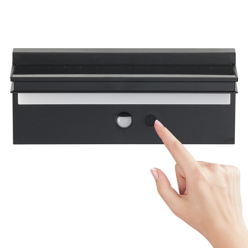 Brilagi - LED Solárne nástenné svietidlo so senzorom SLNKO SENSE LED/10W/3,7V 4000 mAh IP44