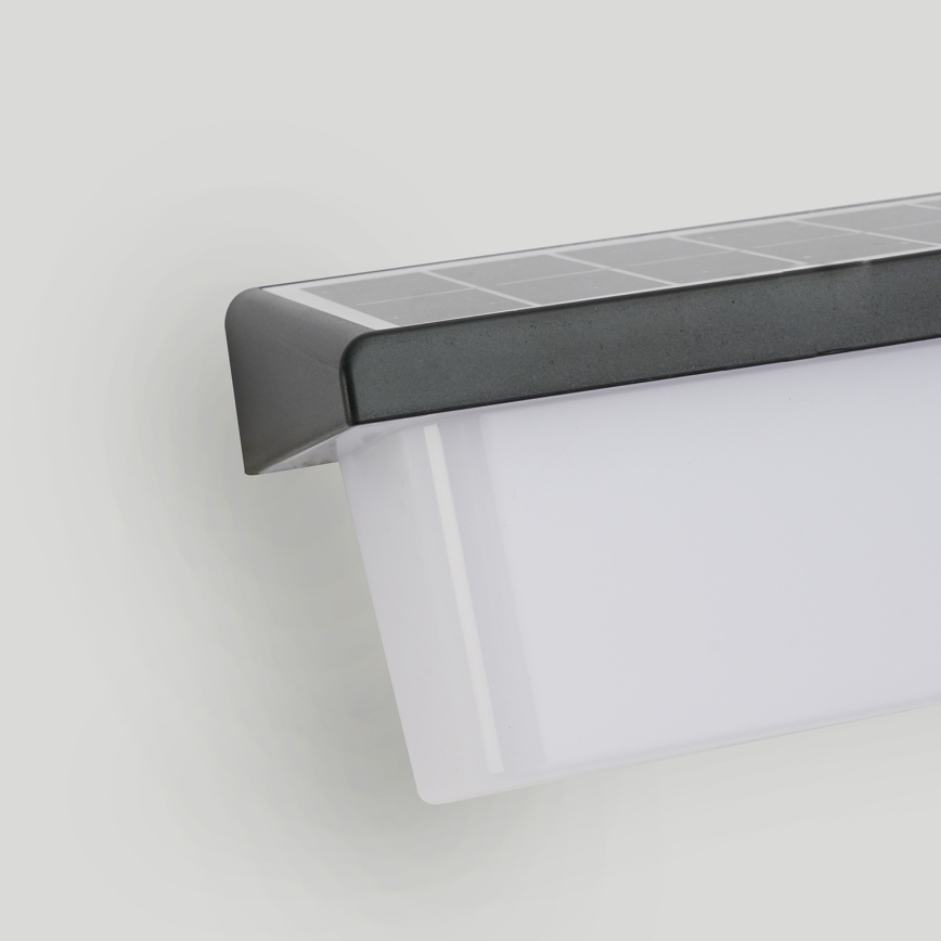 Brilagi - LED Solárne nástenné svietidlo so senzorom SLNKO RAY LED/6W/3,7V 2200 mAh IP44