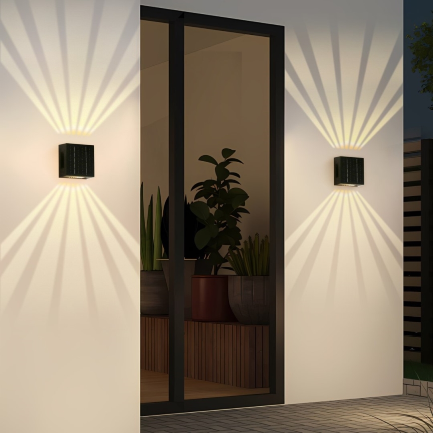 Brilagi - LED Solárne nástenné svietidlo BLOCK LED/2W/3,7V 1300 mAh IP44