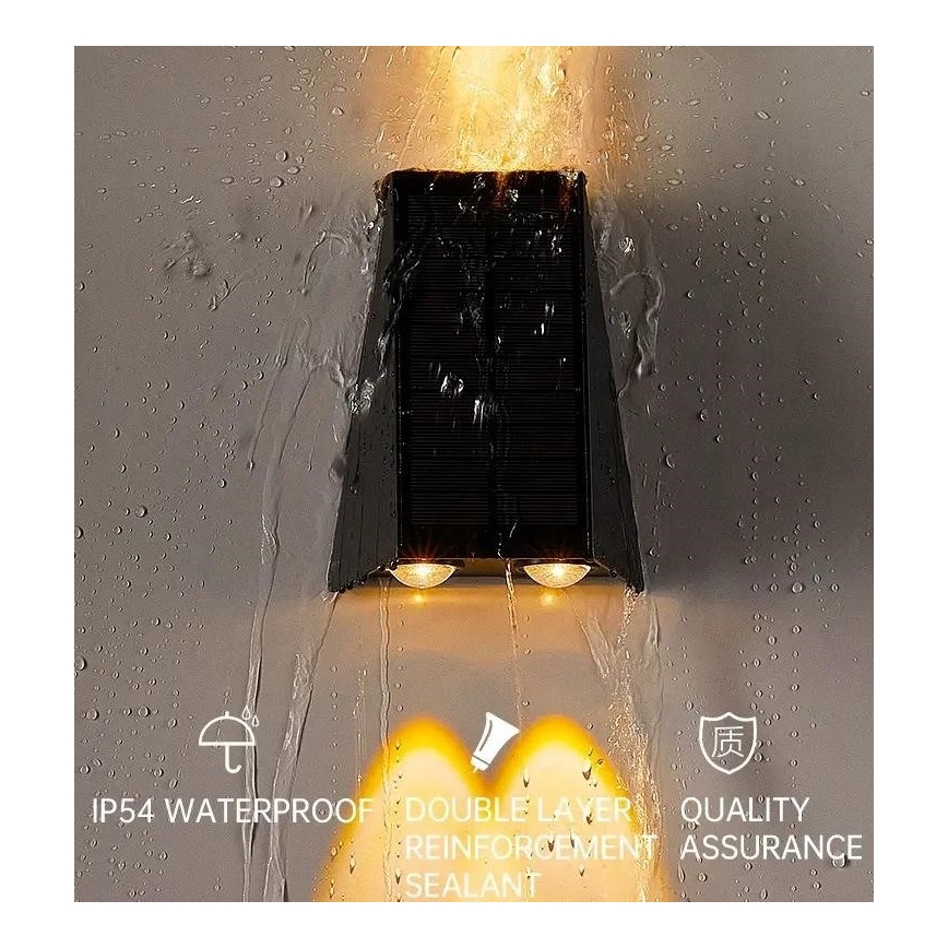 Brilagi - LED Solárne nástenné svietidlo PYRAMID LED/2W/3,2V 1300 mAh IP54