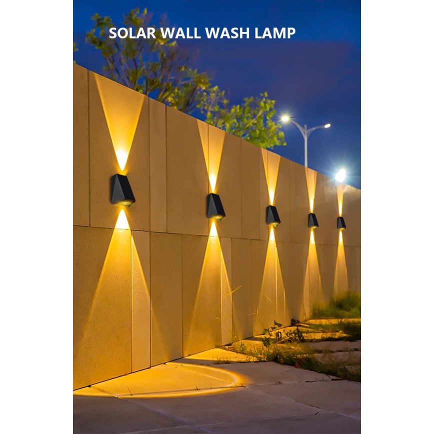 Brilagi - LED Solárne nástenné svietidlo PYRAMID LED/2W/3,2V 1300 mAh IP54