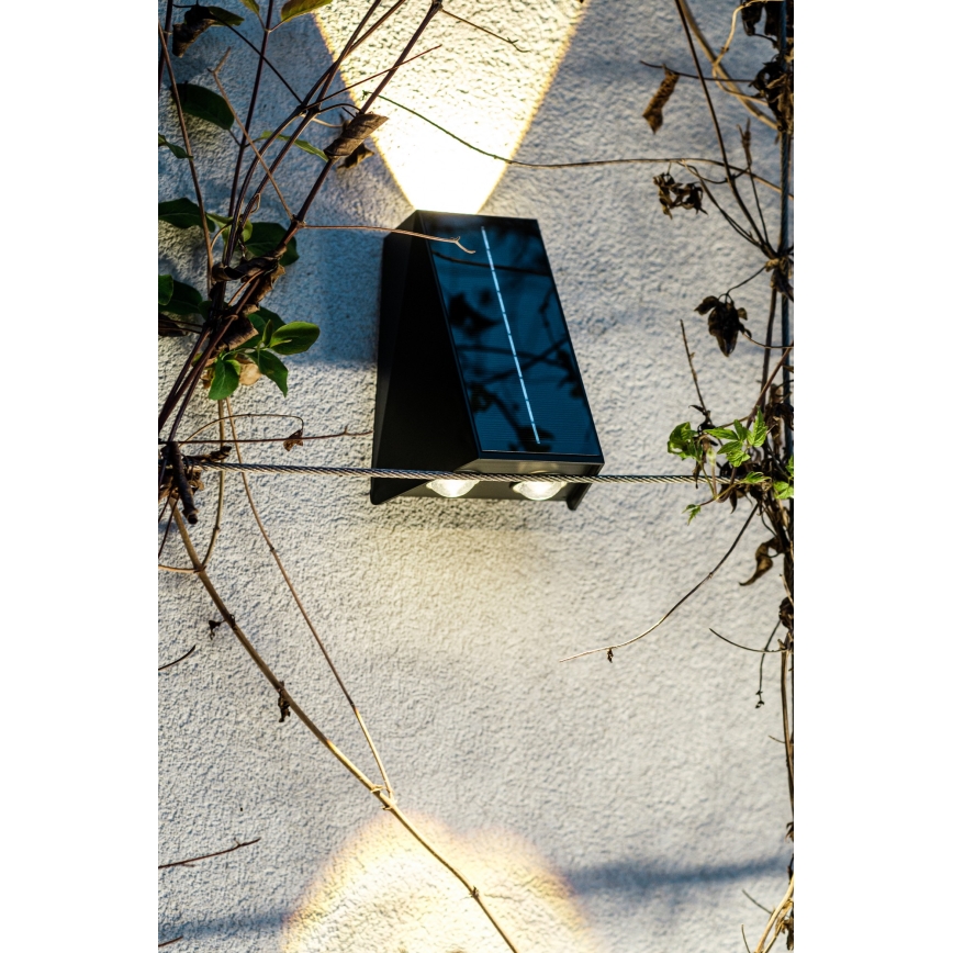 Brilagi - LED Solárne nástenné svietidlo PYRAMID LED/2W/3,2V 1300 mAh IP54