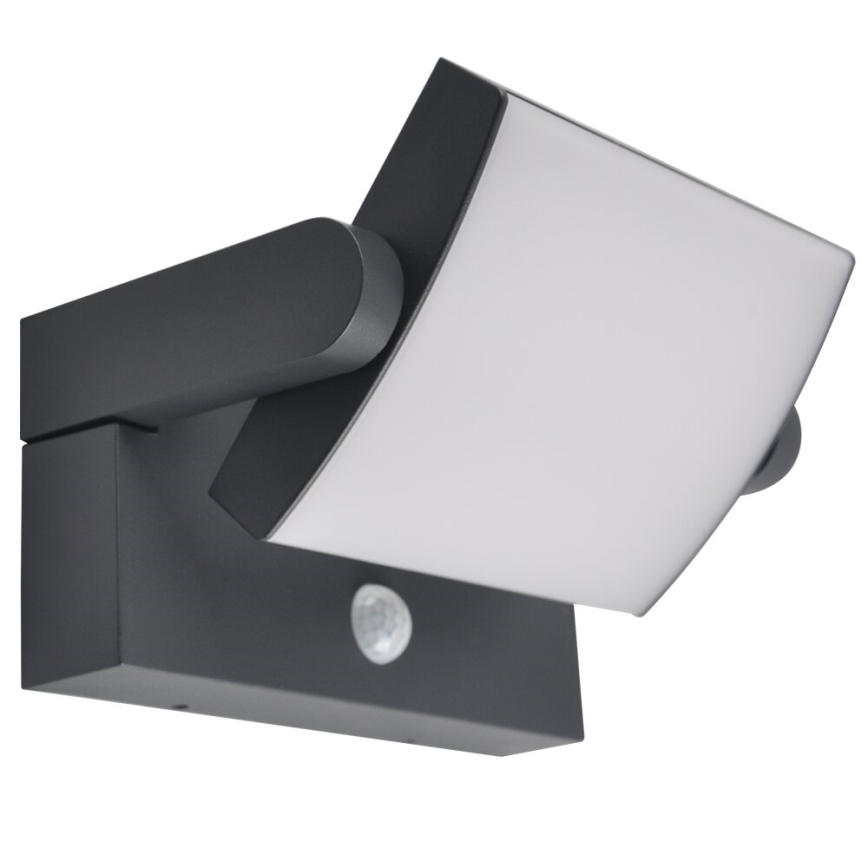 Brilagi - LED solárne nástenné svietidlo so senzorom pohybu a súmraku ANKLE LED/10W/3,7V 3000 mAh 3000K IP65 antracit