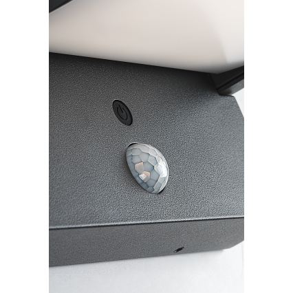 Brilagi - LED solárne nástenné svietidlo so senzorom pohybu a súmraku ANKLE LED/10W/3,7V 3000 mAh 3000K IP65 antracit