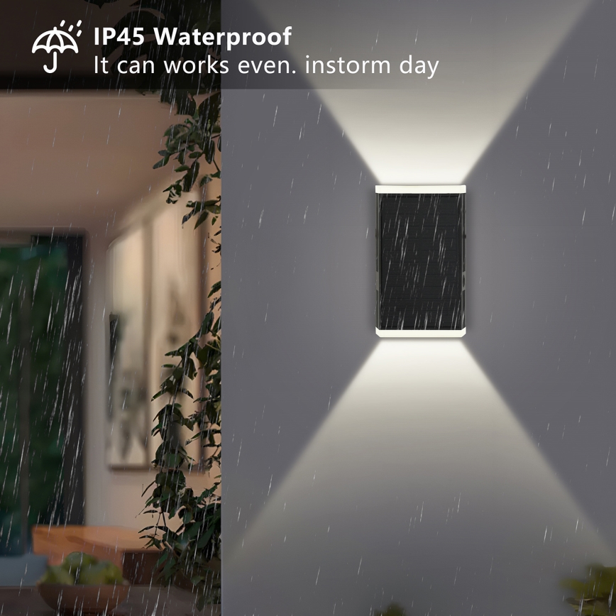 Brilagi - LED Solárne nástenné svietidlo SLNKO GUARD LED/2W/3,7V 2000 mAh IP45