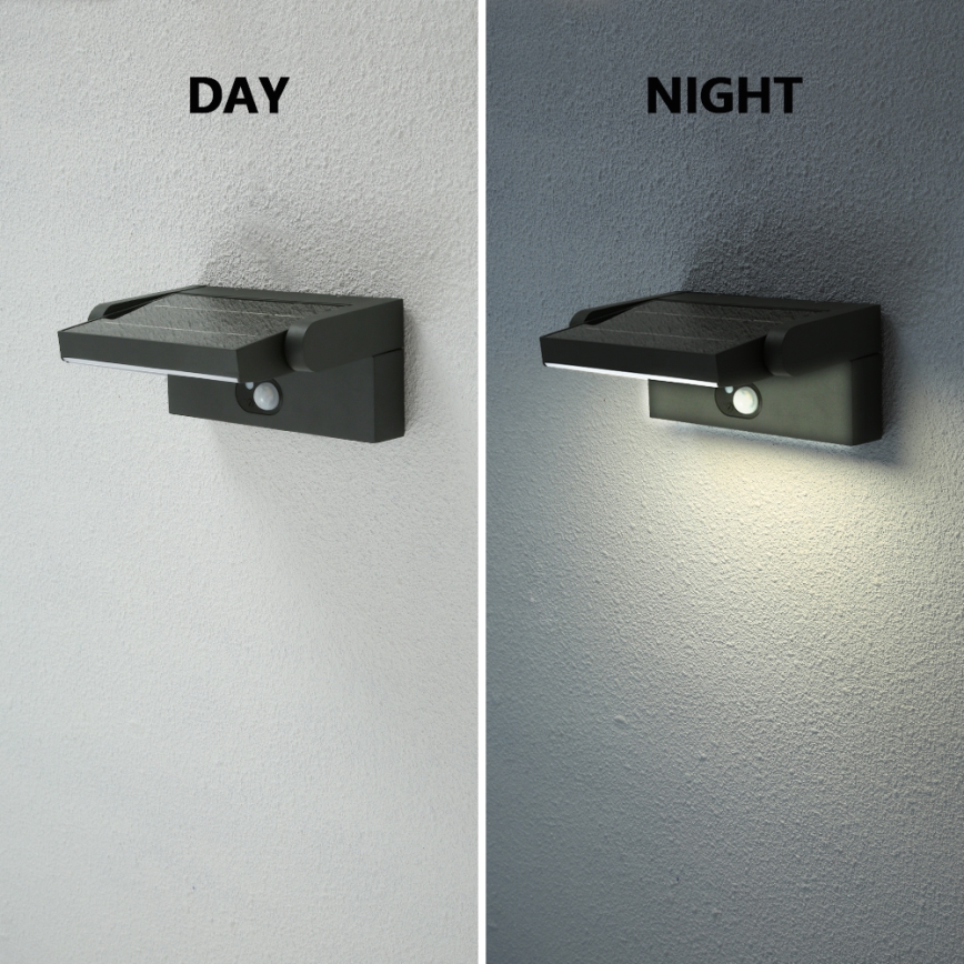Brilagi - LED Solárne nástenné svietidlo so senzorom ANKLE LED/3,5W/3,7V 2200 mAh IP54