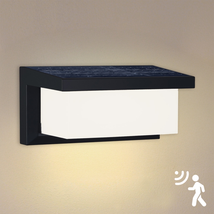 Brilagi - LED Solárne nástenné svietidlo so senzorom pohybu a súmraku BRICKY LED/5W/6V 4000 mAh IP65