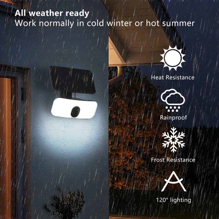 Brilagi - LED Solárne nástenné svietidlo so senzorom ROOF LED/13W/5V 4000 mAh IP65
