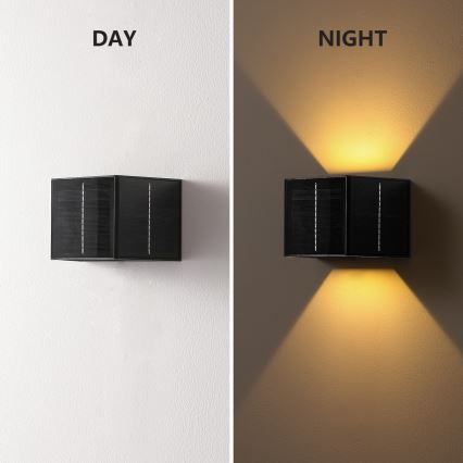 Brilagi - LED Solárne nástenné svietidlo so senzorom SOLAR CUBE LED/2W/3,2V 1300 mAh IP54