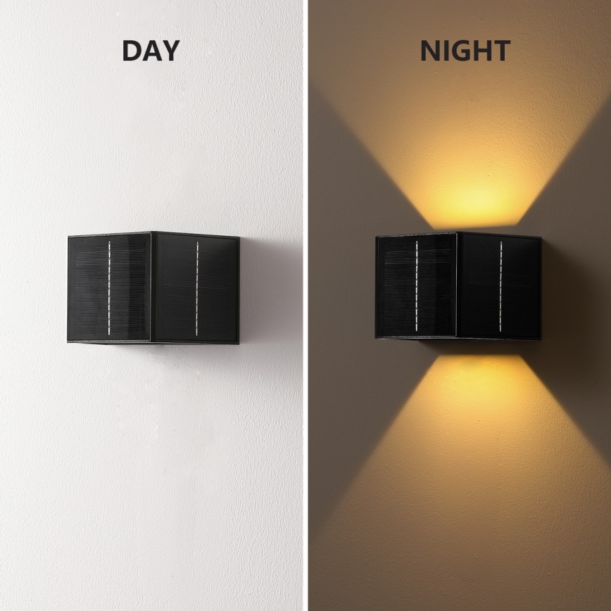 Brilagi - LED Solárne nástenné svietidlo so senzorom SOLAR CUBE LED/2W/3,2V 1300 mAh IP54