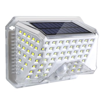 Brilagi - LED Solárne nástenné svietidlo so senzorom WALLIE LED/4W/3,7V 6500K IP65 strieborná