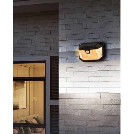 Brilagi - LED Solárne nástenné svietidlo so senzorom WALLIE LED/4W/5,5V 1200 mAh 3000K IP65