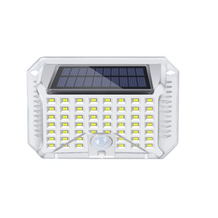 Brilagi - LED Solárne nástenné svietidlo so senzorom pohybu a súmraku WALLIE LED/4W/5,5V 1200 mAh 6500K IP64 strieborná