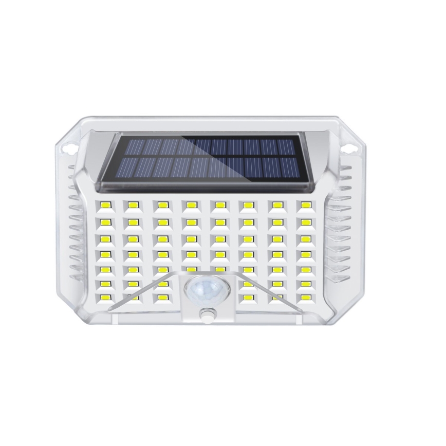 Brilagi - LED Solárne nástenné svietidlo so senzorom pohybu a súmraku WALLIE LED/4W/5,5V 1200 mAh 6500K IP64 strieborná