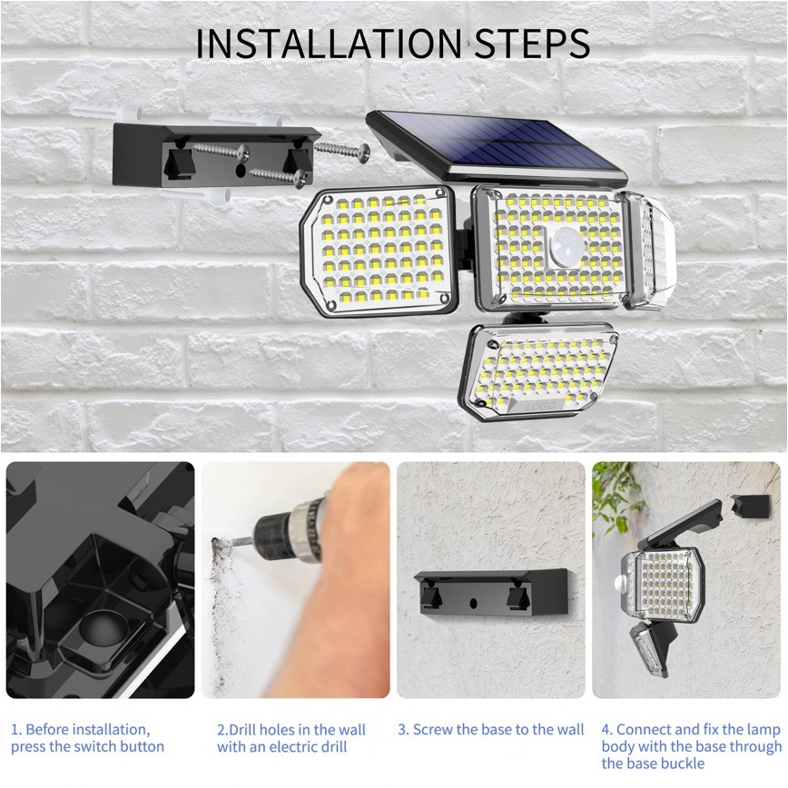 Brilagi - LED Solárne nástenné svietidlo so senzorom WALLIE LED/5W/5,5V 2400 mAh IP65