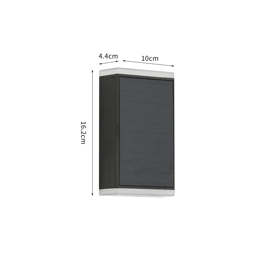 Brilagi - LED solárne nástenné svietidlo SUN GUARD LED/2W/3,7V 2000 mAh IP45