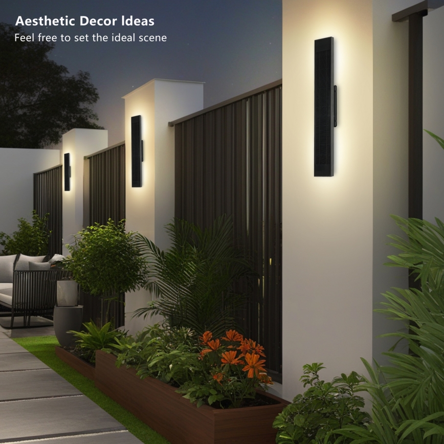 Brilagi - LED Stmievateľné solárne nástenné svietidlo SUN LED/4W/3,7V  60 cm 4000 mAh IP44