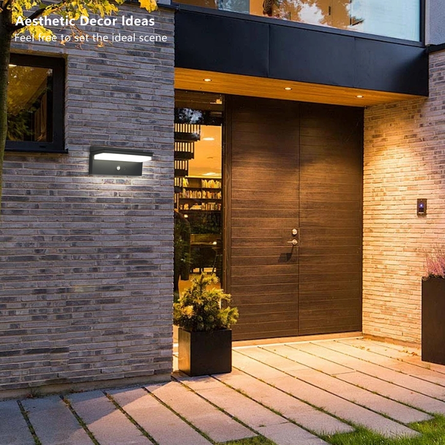 Brilagi - LED solárne nástenné svietidlo so senzorom SUN SENSE LED/10W/3,7V 4000 mAh IP44