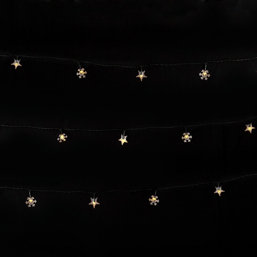 BRILAGI - LED solárny vianočný reťaz 50xLED/8 funkcií 12m 800 mAh IP65 teplá biela
