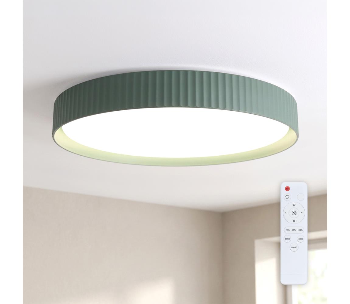 Brilagi - LED stlmiteľné stropné svietidlo LUCIA LED/60W/230V pr. 59 cm zelené + diaľkové ovládanie WO800-OEM45-60