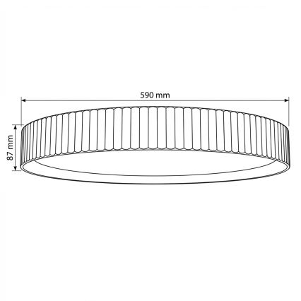 Brilagi - LED stmievateľné stropné svietidlo LUCIA LED/60W/230V 3000-6500K pr. 59 cm zelené + diaľkové ovládanie