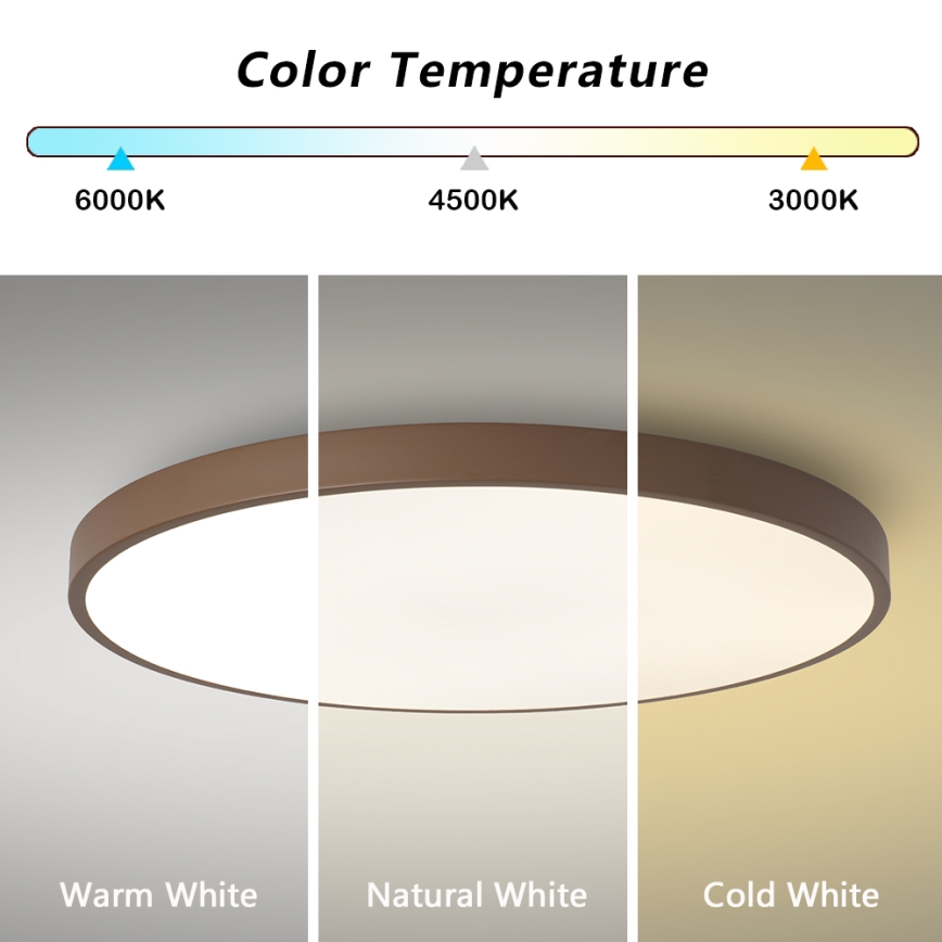Brilagi - LED stmievateľné svietidlo POOL SMART LED/128W/230V pr. 100 cm 3000-6000K Wi-Fi Tuya + diaľkové ovládanie hnedá
