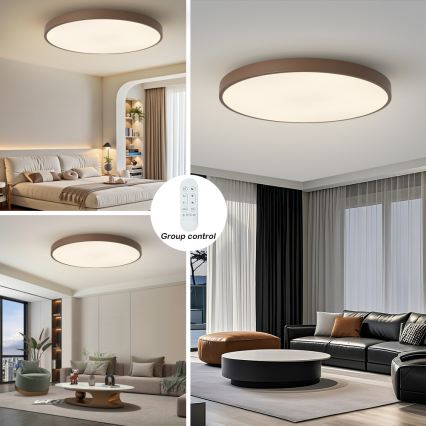 Brilagi - LED stmievateľné svietidlo POOL SMART LED/128W/230V pr. 100 cm 3000-6000K Wi-Fi Tuya + diaľkové ovládanie hnedá