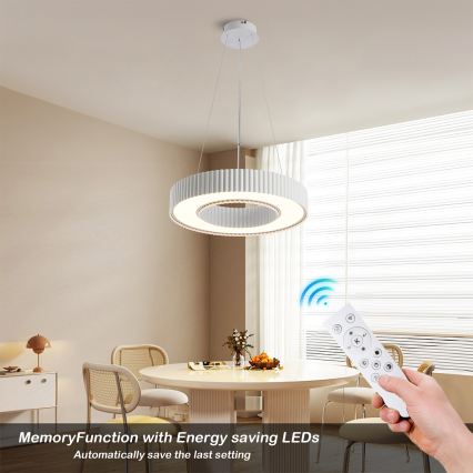 Brilagi - LED stmievateľný luster na lanku LUMIX LED/48W/230V 3000-6000K biela pr. 50 cm + diaľkové ovládanie