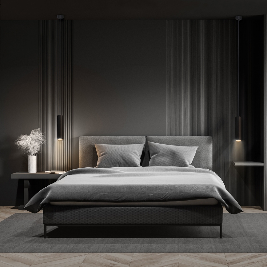 Brilagi - LED RGBW Stmievateľný luster na lanku SELE 1xGU10/4,8W/230V 3000K čierna + diaľkové ovládanie