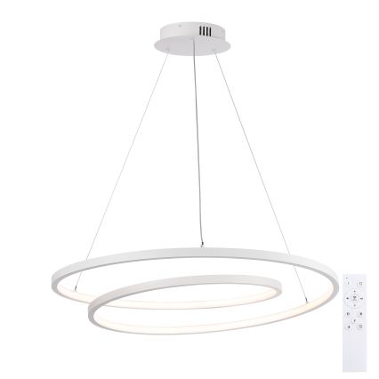 Brilagi - LED stmievateľný závesný luster na lanku TWISTER LED/75W/230V 3000-6000K priemer 70 cm biely + diaľkové ovládanie