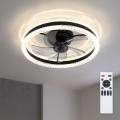 Brilagi - LED stlmiteľný stropný ventilátor LED/62W/230V pr. 50 cm čierny + diaľkové ovládanie