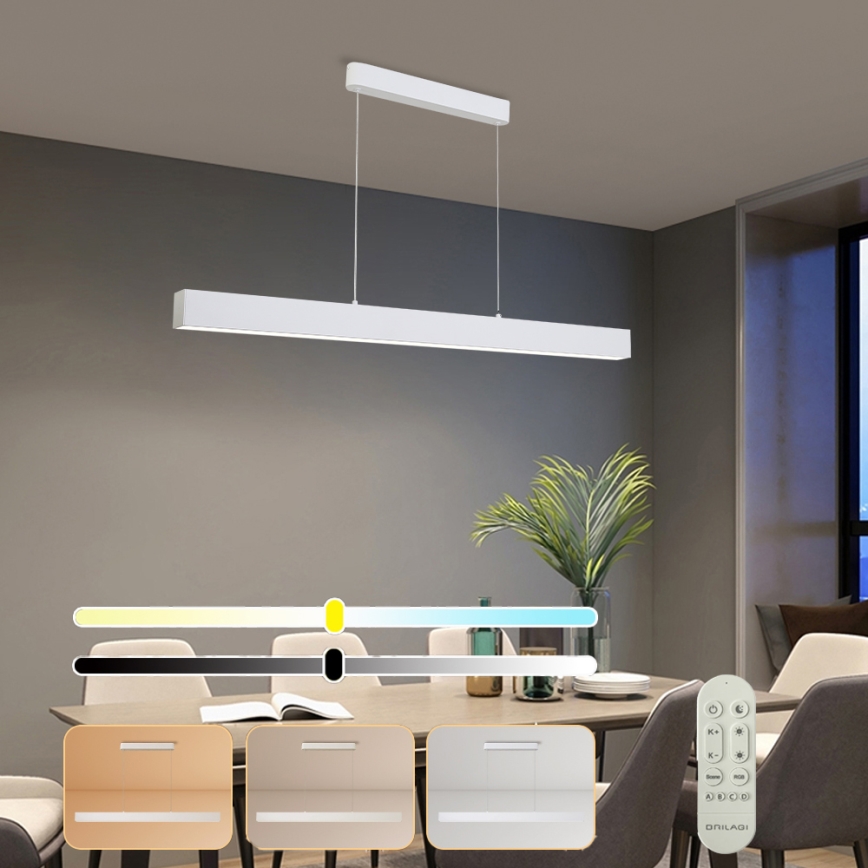 Brilagi - LED stlmiteľný závesný luster na lanku SLEEKLINE SMART LED/40W/230V 3000-6000K Wi-Fi Tuya biela + diaľkové ovládanie