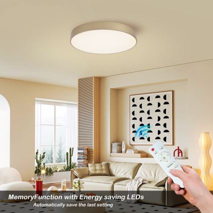 Brilagi - LED stmievateľné stropné svietidlo POOL LED/60W/230V 3000-6000K pr. 50 cm zlaté + diaľkové ovládanie