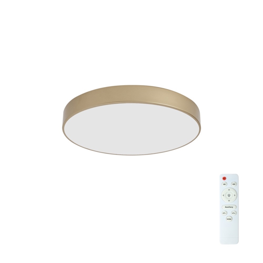 Brilagi - LED stmievateľné stropné svietidlo POOL LED/60W/230V 3000-6000K pr. 50 cm zlaté + diaľkové ovládanie