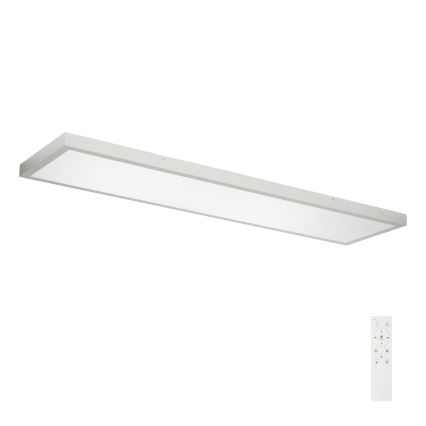 Brilagi - LED Stmievateľné kúpeľňové stropné svietidlo FRAME SMART LED/50W/230V 120x30 cm 3000-6000K IP44 strieborná + diaľkové ovládanie