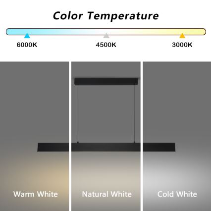 Brilagi - LED Stmievateľný luster na lanku SLIMLINE LED/40W/230V 3000-6000K čierna + diaľkové ovládanie