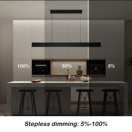 Brilagi - LED Stmievateľný luster na lanku SLIMLINE LED/40W/230V 3000-6000K čierna + diaľkové ovládanie