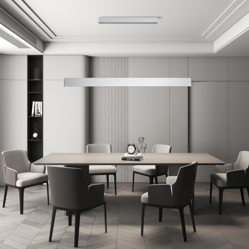Brilagi - LED Stmievateľný luster na lanku SLIMLINE LED/40W/230V 3000-6000K strieborná + diaľkové ovládanie