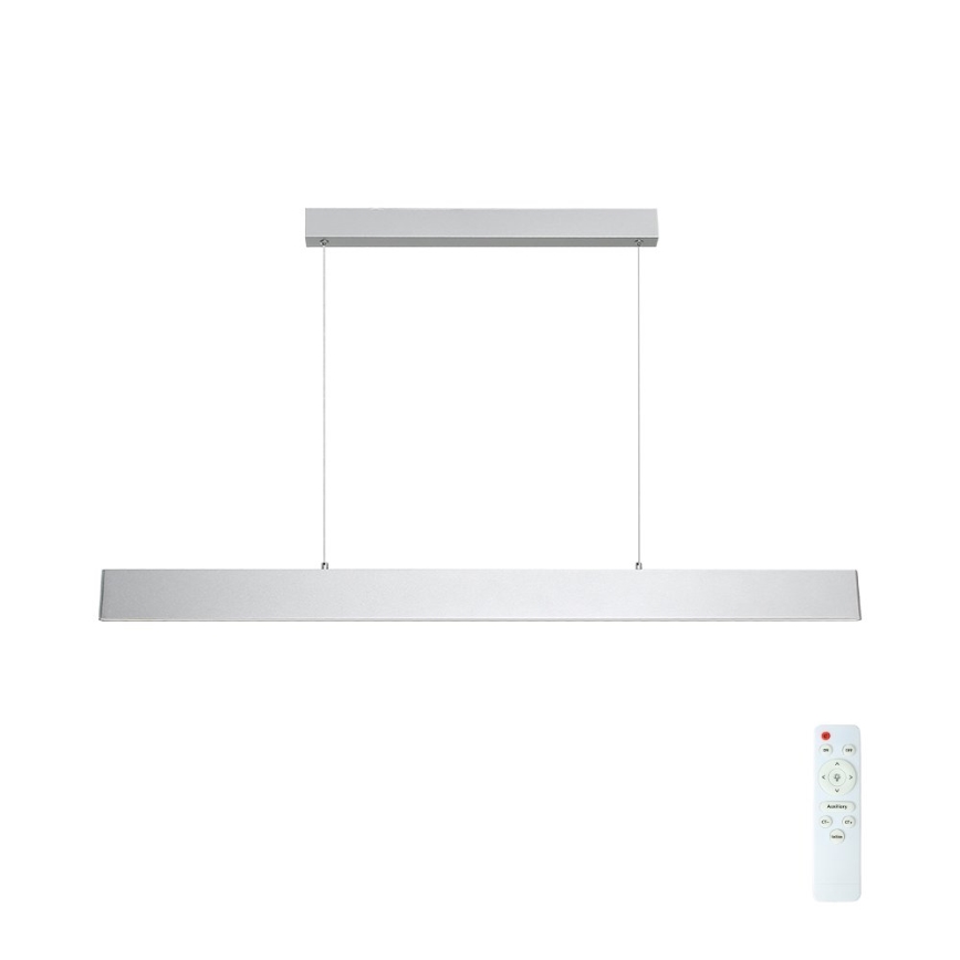 Brilagi - LED Stmievateľný luster na lanku SLIMLINE LED/40W/230V 3000-6000K strieborná + diaľkové ovládanie
