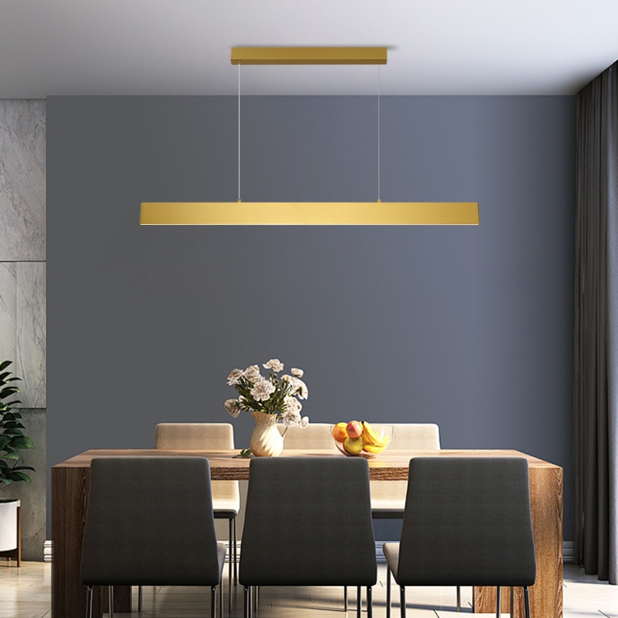 Brilagi - LED Stmievateľný luster na lanku SLIMLINE LED/40W/230V 3000-6000K zlatá + diaľkové ovládanie