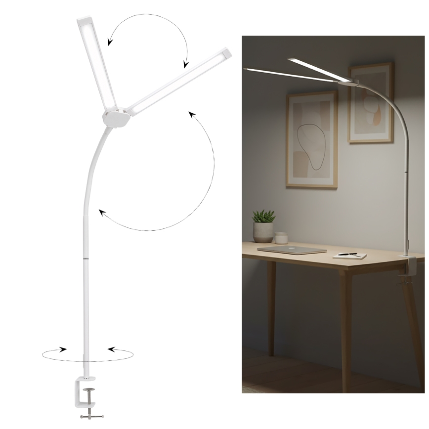 Brilagi - LED Stmievaná stolná lampa USB VARIO LED/14W/5V 3000-6000K biela