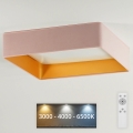 Brilagi - LED stmievané stropné svietidlo VELVET SQUARE LED/24W/230V 43x43 cm 3000/4000/6500K + diaľkové ovládanie čierna